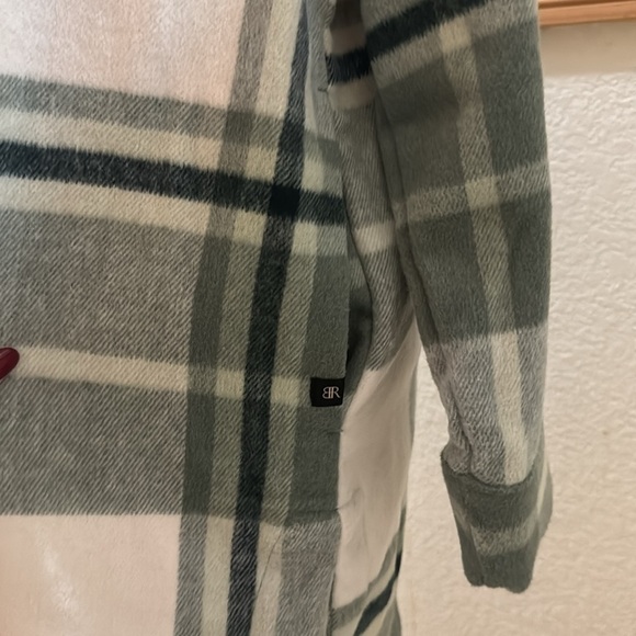 Banana Republic Sage Green and white plaid size S coat!! - Picture 5 of 10